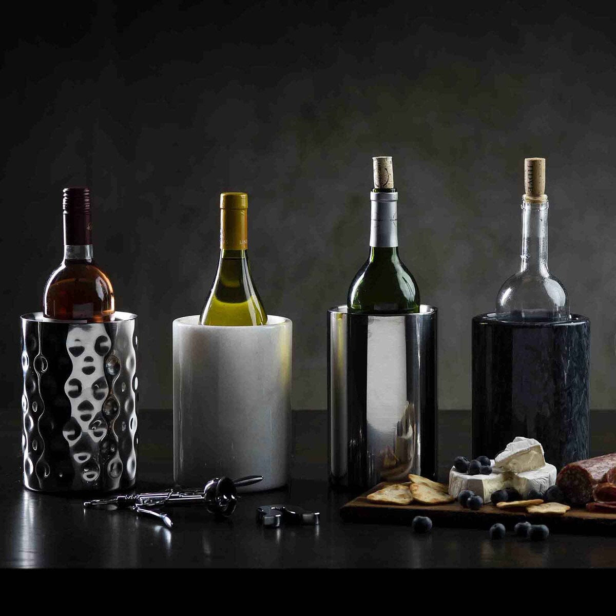 Marmeren wijnserver zwart