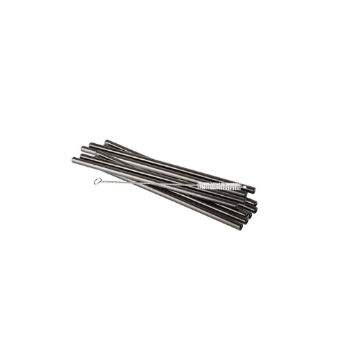 Metal Straw Gunmetal 21.5 cm for tall drinks