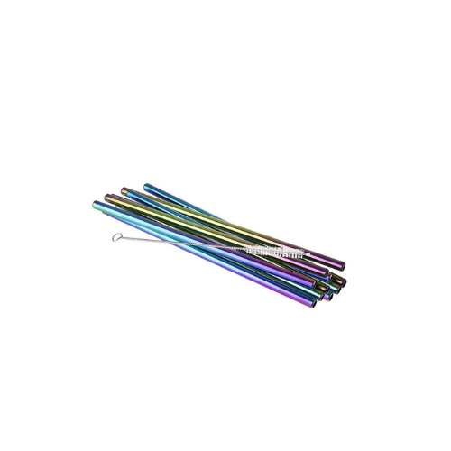 Metal Straw Rainbow 21.5 cm for tall drinks