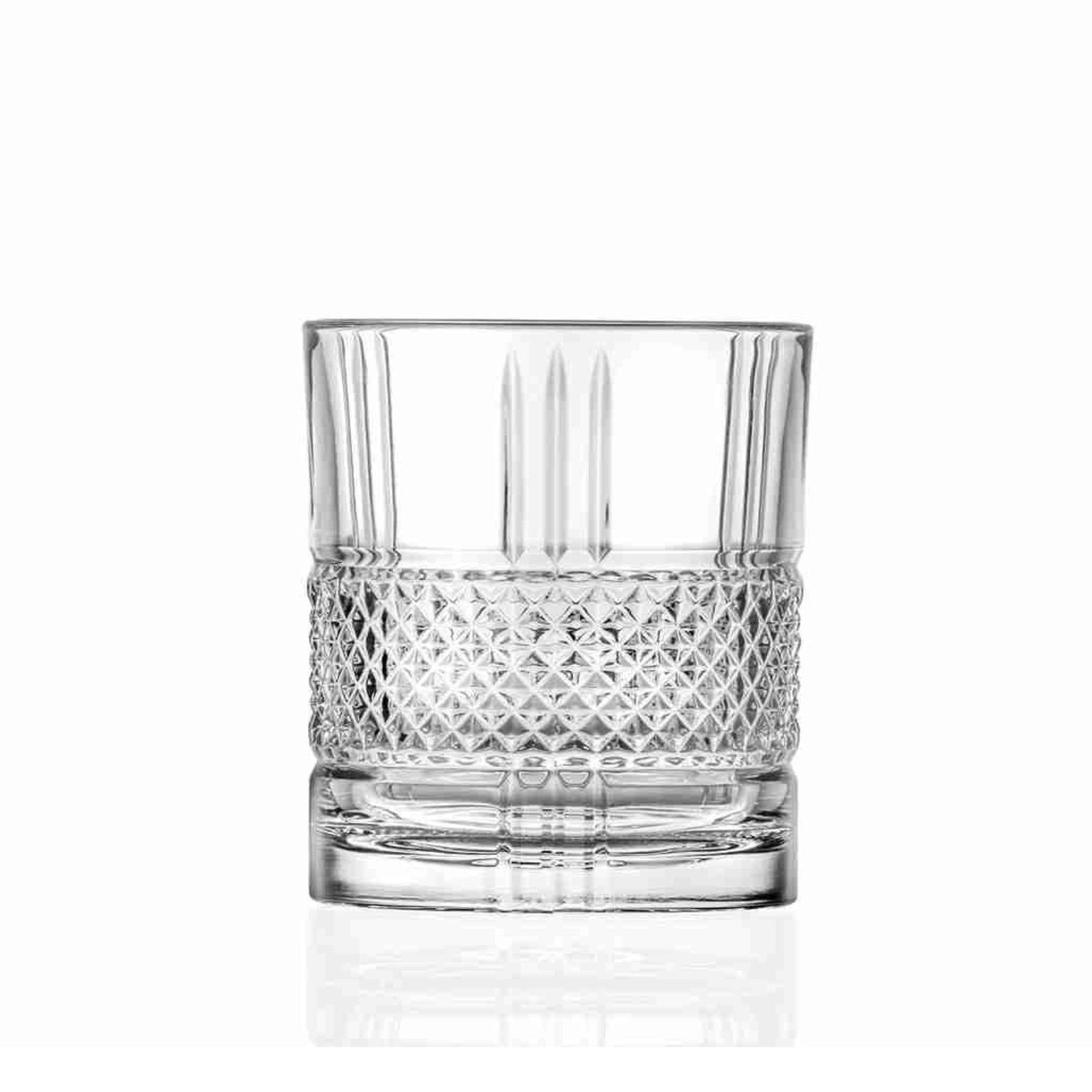 Stylish Brillante Tumbler – Crystal-Cut Glass for Whiskey & Cocktails