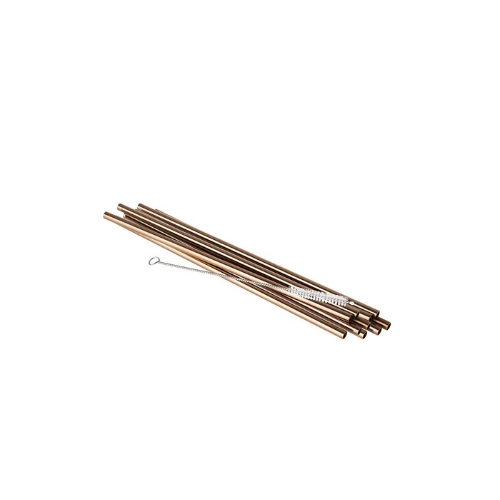 Copper metal straw 21.5 cm reusable