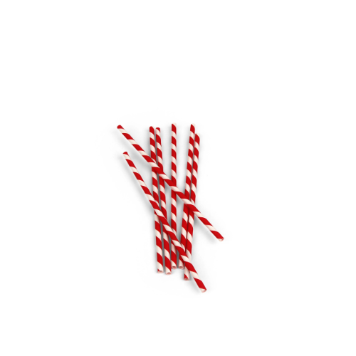 Red and white striped paper straws 144 pack
