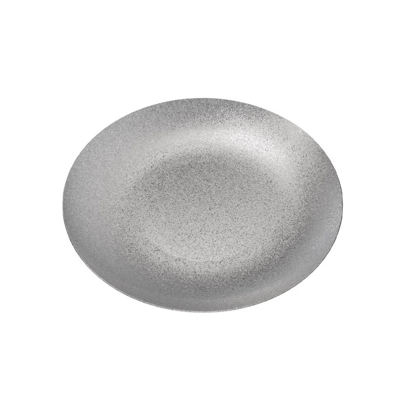 Small Round Stainless Steel Plate for modern dining and serving