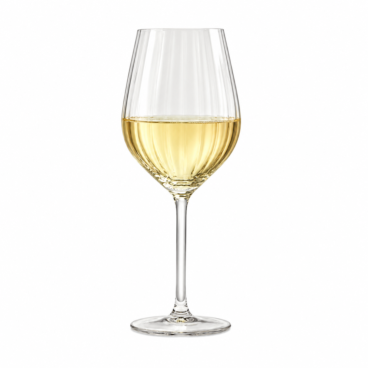 Plissé Wine Glas 380ml — Elegant Ribbels Wijnglas Royal Leerdam